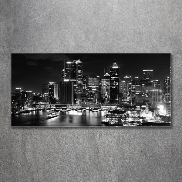 Foto obraz sklo tvrzené Sydney noc osh-42190312