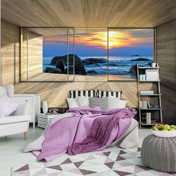 Fototapeta - Moderní dům u moře (152,5x104 cm)