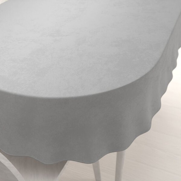Biante Sametový oválný ubrus Velvet Premium SVP-027 Světle šedý 100x160 cm