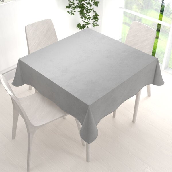 Biante Sametový čtvercový ubrus Velvet Premium SVP-027 Světle šedý 110x110 cm
