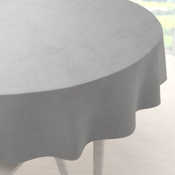 Biante Sametový kulatý ubrus Velvet Premium SVP-027 Světle šedý Ø 110 cm