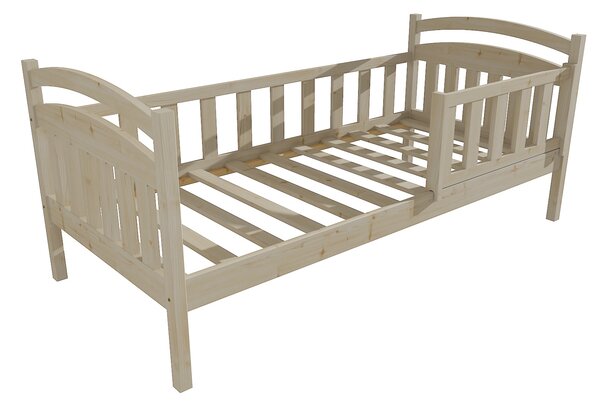 Vomaks Dětská postel DP 014 se zábranou Rozměr: 90 x 190 cm, Povrchová úprava: surové dřevo