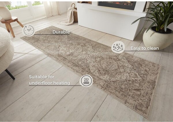 Šedý/béžový běhoun 80x200 cm Terrain Designer Sand – Hanse Home