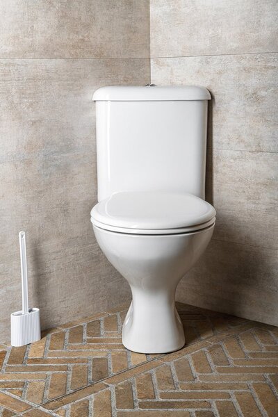 Aqualine Sapho, CLIFTON Rohový WC kombi mísa s nádržkou včetně splachovací soupravy, bílá