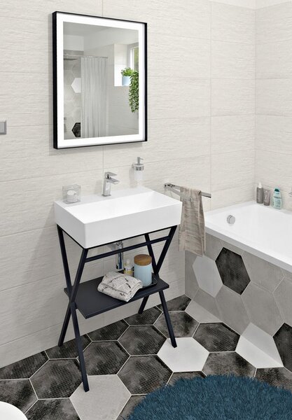 Aqualine Aqualine, Keramické umyvadlo 60x42cm, na desku, 10SF50060