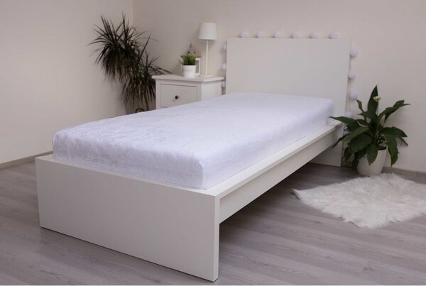 Bílé napínací prostěradlo z mikroflanelu 90x200 cm – Jerry Fabrics