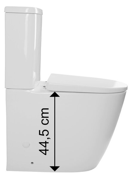 Sapho Sapho, TURKU RIMLESS WC kombi mísa zvýšená, sp./zad.odpad