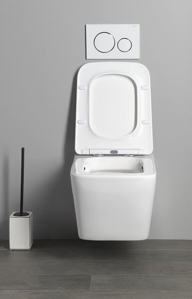 Sapho Sapho, PORTO závěsná WC mísa, Rimless, 36x52 cm, bílá