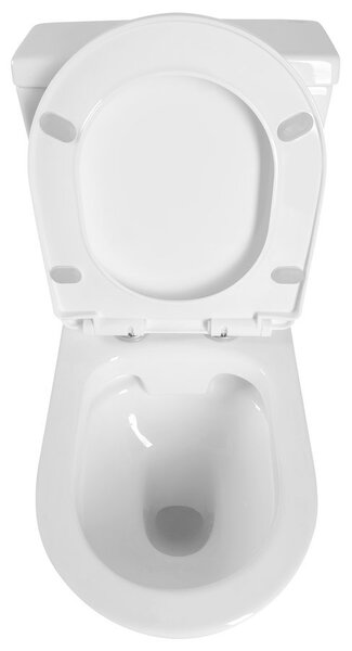 Aqualine Sapho, JALTA RIMLESS WC kombi mísa s nádržkou včetně splachovací soupravy, spodní/zadní