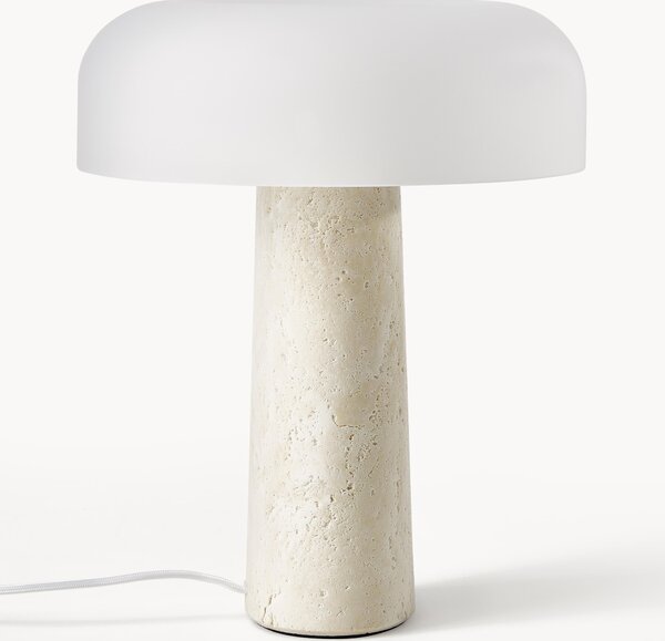 Stolní lampa's travertinovou podstavou Carla