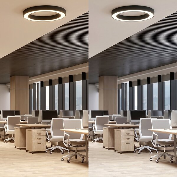 Stropní Lampa Arcchio, Sharelyn, stmívatelné, Černá, Kuchyně, Hliník, Moderní