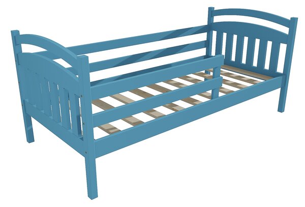 Vomaks Dětská postel DP 015 se zábranou Rozměr: 90 x 200 cm, Povrchová úprava: netransparentní barva modrá
