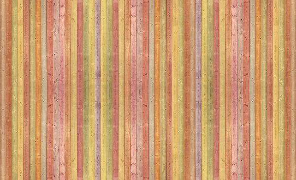 Fototapeta - Textura - Barevná Prkna (152,5x104 cm)
