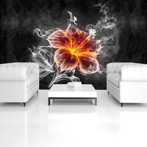 Fototapeta - Květ - kouř (152,5x104 cm)