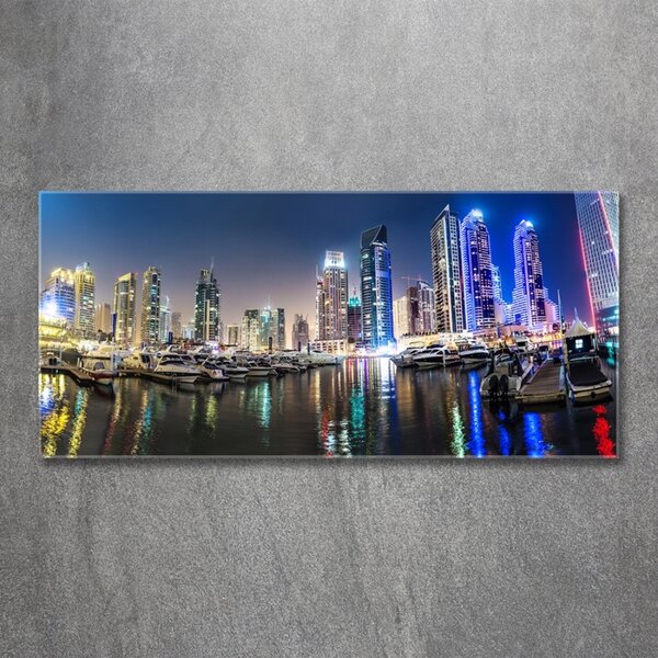 Foto obraz skleněný horizontální Noční Dubai osh-56151340