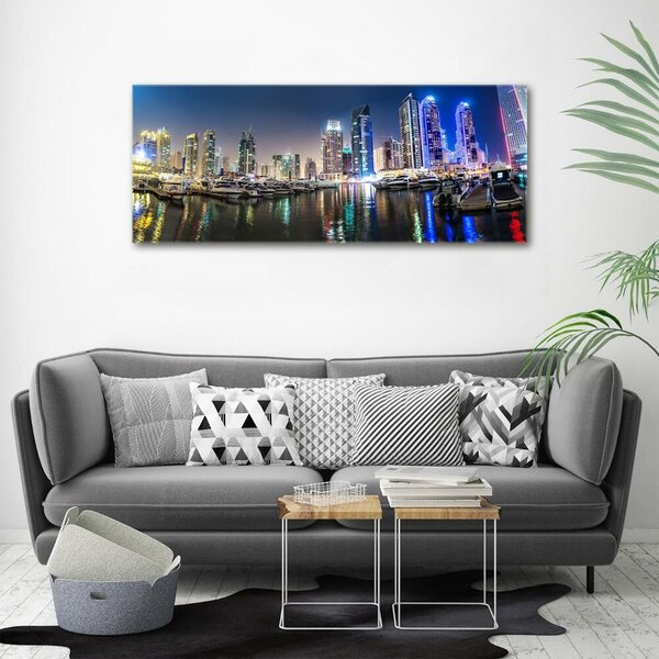 Foto obraz skleněný horizontální Noční Dubai osh-56151340