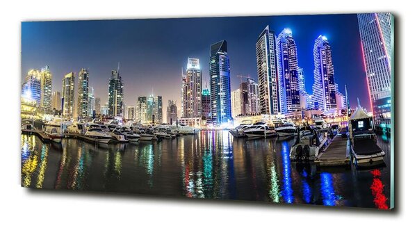 Foto obraz skleněný horizontální Noční Dubai osh-56151340