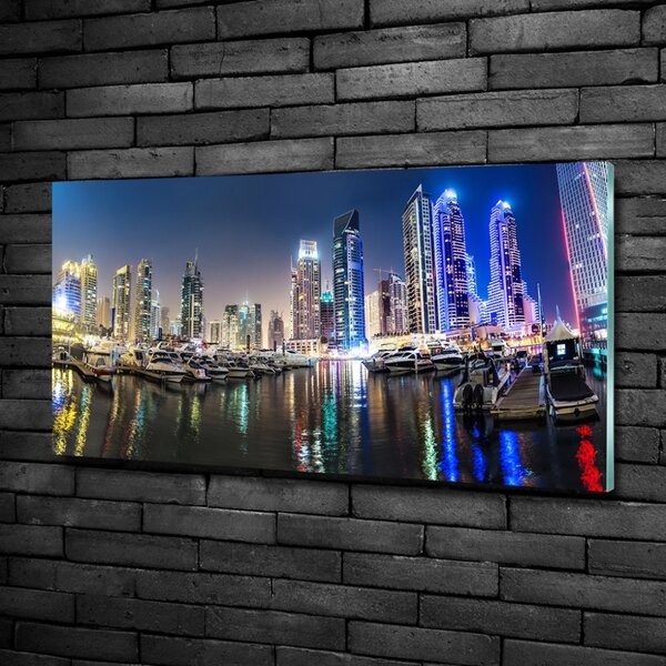 Foto obraz skleněný horizontální Noční Dubai osh-56151340