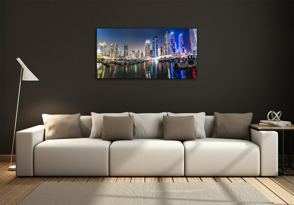Foto obraz skleněný horizontální Noční Dubai osh-56151340