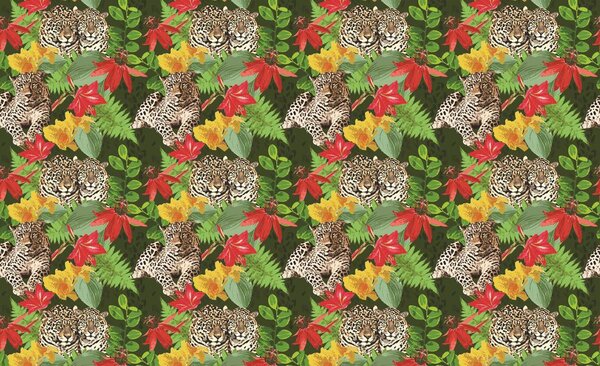 Fototapeta - Leopard v džungli (152,5x104 cm)