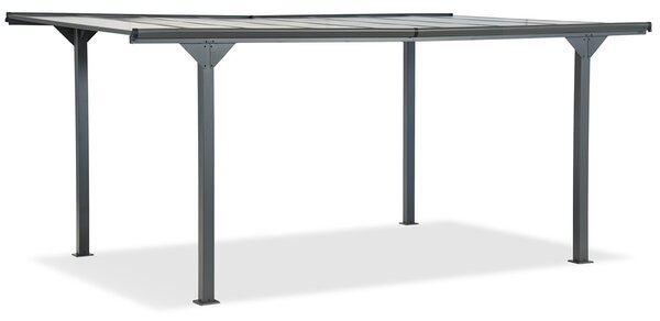 Hliníkový přístřešek pro auto Lombardie 3x4,3 Garden Point antracitový