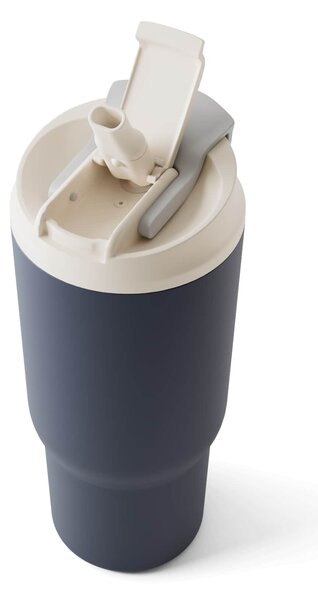 Termohrnek s víčkem a brčkem Travel Infinity Blue 600 ml