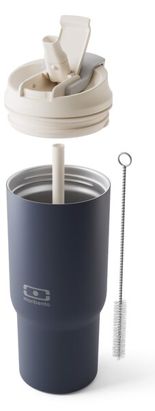 Termohrnek s víčkem a brčkem Travel Infinity Blue 600 ml