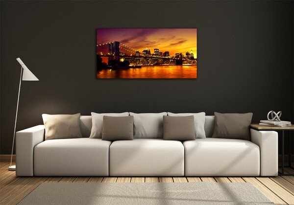 Foto obraz sklo tvrzené Brooklynský most osh-58655402