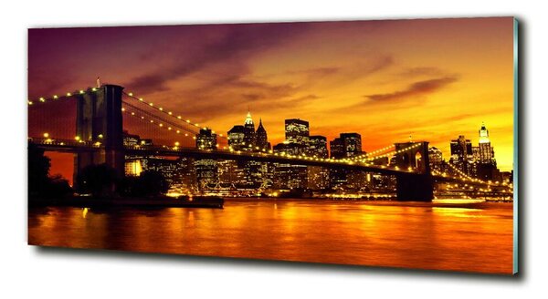 Foto obraz sklo tvrzené Brooklynský most osh-58655402