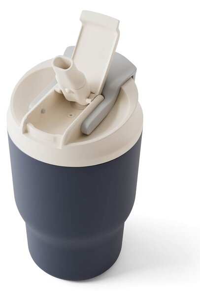 Termohrnek s víčkem a brčkem Travel Infinity Blue 350 ml