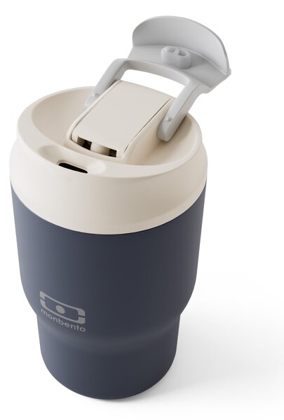 Termohrnek s víčkem a brčkem Travel Infinity Blue 350 ml