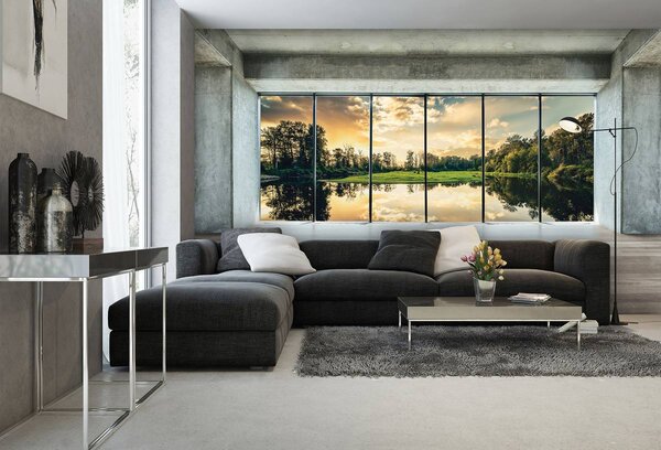 Fototapeta - Výhled na jezero (152,5x104 cm)