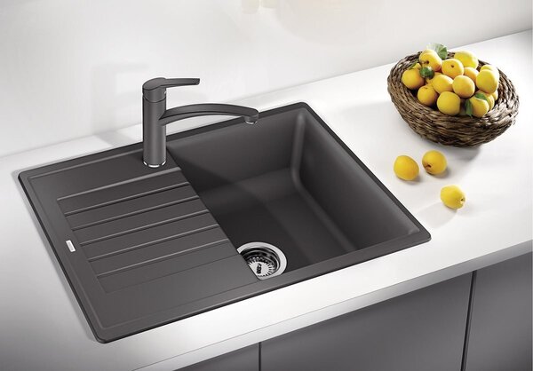 Blanco Zia 45 S Compact, silgranitový dřez 680x500x190 mm, 1-komorový, šedá vulkán, BLA-527380