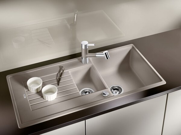 Blanco Zia 6 S, silgranitový dřez 1000x500x190 mm, 1,5-komorový, černá, BLA-526021