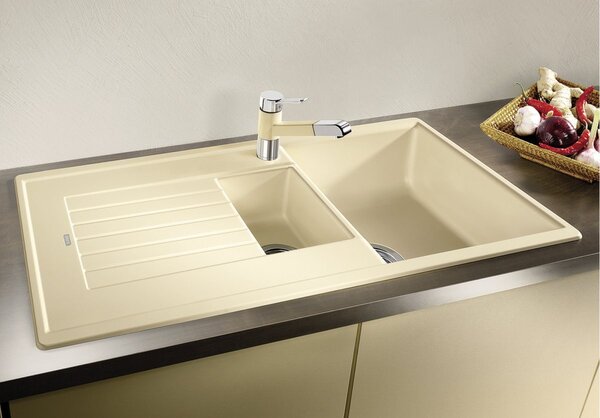 Blanco Zia 6 S, silgranitový dřez 1000x500x190 mm, 1,5-komorový, černá, BLA-526021