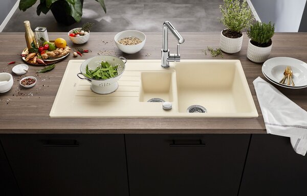Blanco Zia 6 S, silgranitový dřez 1000x500x190 mm, 1,5-komorový, černá, BLA-526021