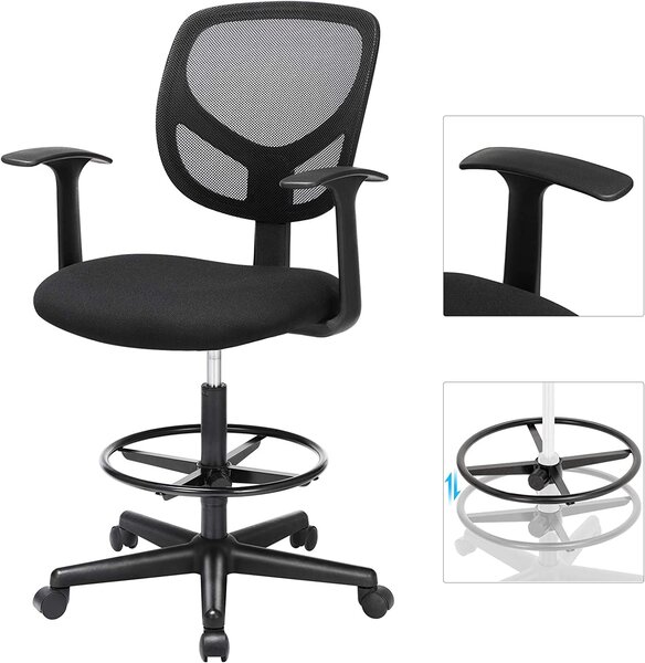 SONGMICS Kancelářská židle Oma černá