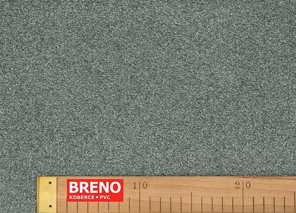 Breno Metrážový koberec VIBES 27 šedozelený, šíře 400 cm, Šedá/Zelená