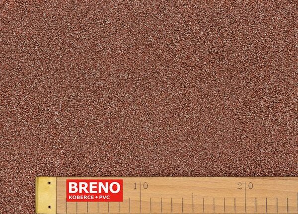 Breno Metrážový koberec VIBES 84 terakotově hnědý, šíře 500 cm, Hnědá