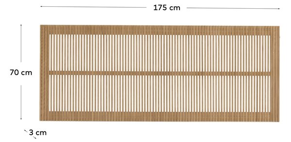 Dubové čelo k posteli Kave Home Beyla 160 cm