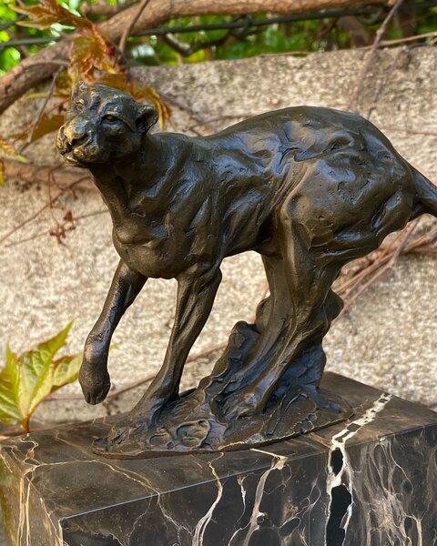 Bronzová socha soška - Puma panther