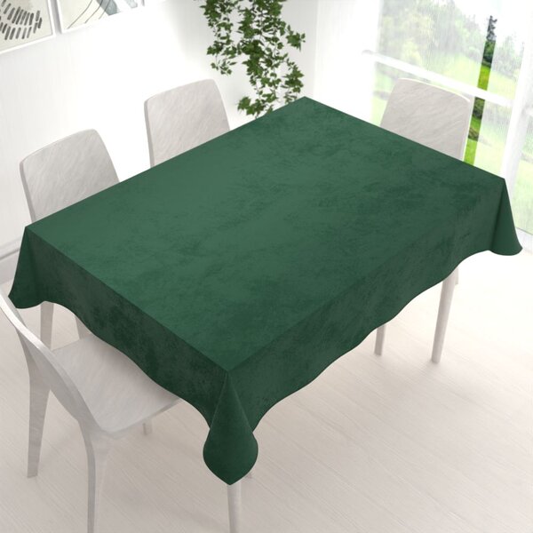 Biante Sametový obdélníkový ubrus Velvet Premium SVP-012 Zelený 50x100 cm