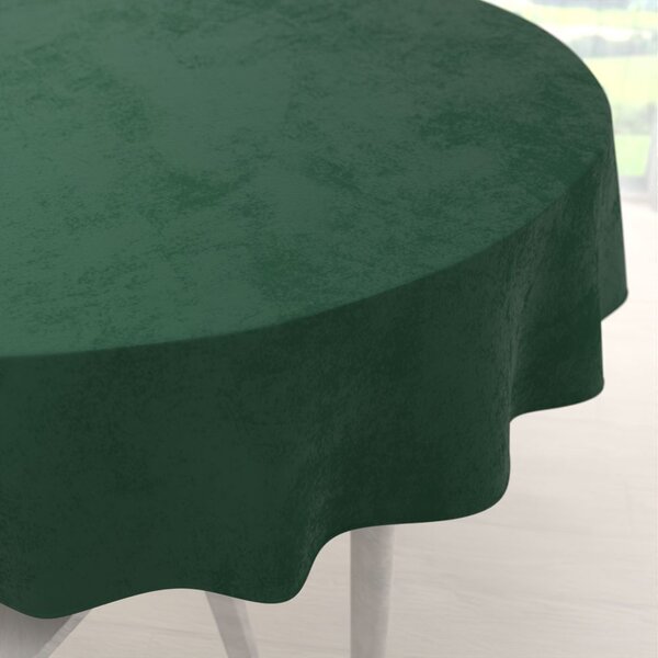 Biante Sametový kulatý ubrus Velvet Premium SVP-012 Zelený Ø 110 cm