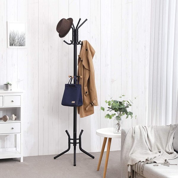 Stojanový věšák SAMUEL 49x176cm, černá SongmicsHome