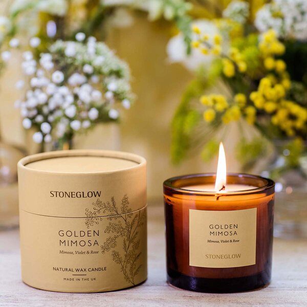 Stoneglow Golden Mimosa Vonná svíčka, 200 g