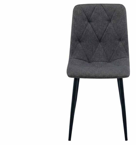 Tmavě šedá židle LIBRA STONE GREY s černými nohami