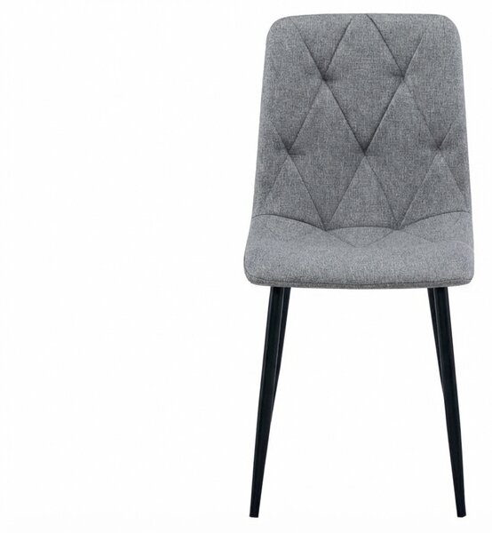 Šedá židle LIBRA PLATINUM GREY s černými nohami