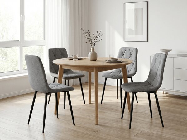 Šedá židle LIBRA PLATINUM GREY s černými nohami
