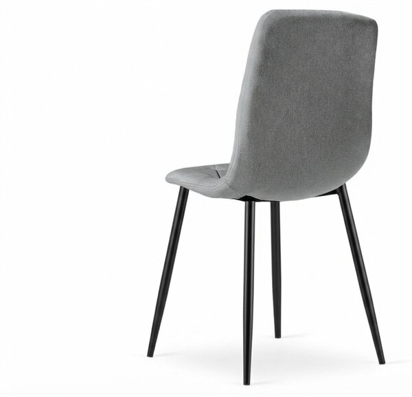 Šedá židle LIBRA PLATINUM GREY s černými nohami