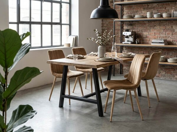 Hnědá sametová židle LAVA ALMOND BROWN